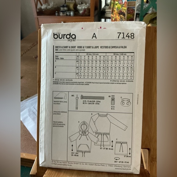 Burda Young pattern!  7148 Never Cut! Brand New! - Picture 2 of 3
